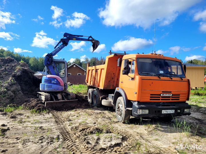 Доставка сыпучих материалов песок, пгс, щебень