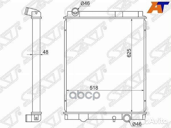 Радиатор Mitsubishi Fuso Canter FE7 02-12 / Fus