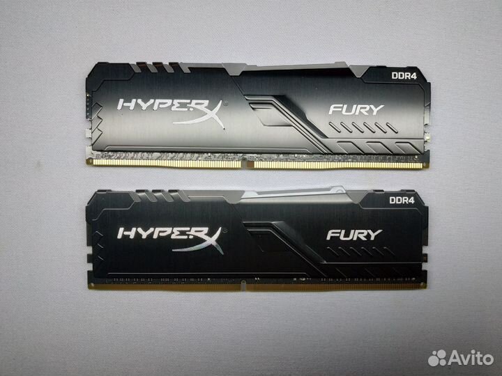 Память Kingston HyperX fury Black RGB 32 гб