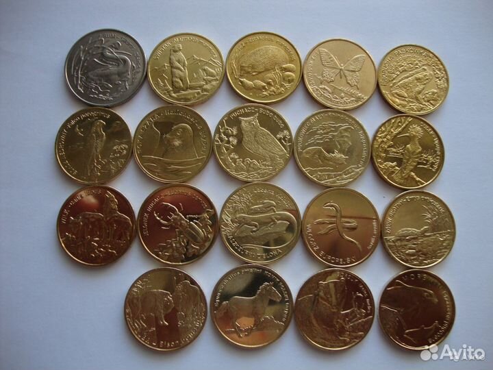 2 злотых Животные Монеты Польши