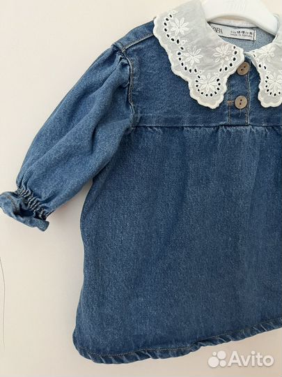 Джинсовое платье zara