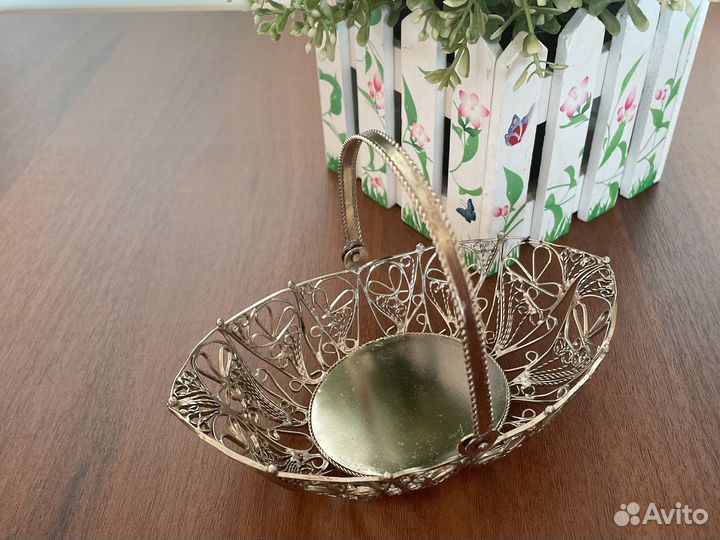 Ваза ажурная -филигрань (скань) СССР