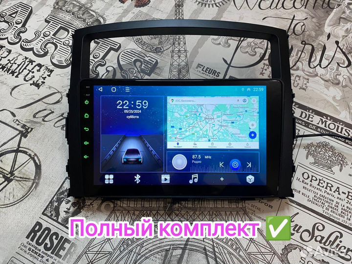 Андройд магнитолы Mitsubishi Pajero 4 штатная