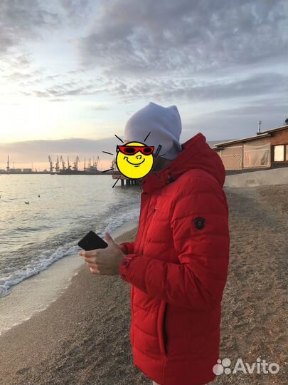 Стильная зимняя мужская куртка красная Malidinu
