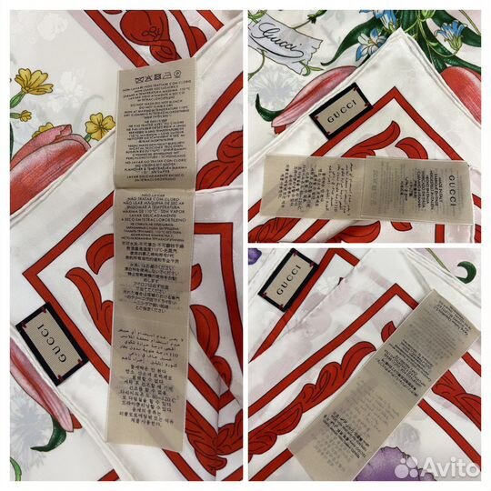 Gucci Flora Платок Шёлковый Оригинал 90см