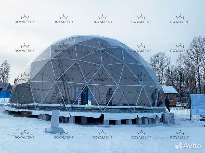 Шатер-геокупол на 100 человек, доставка и монтаж