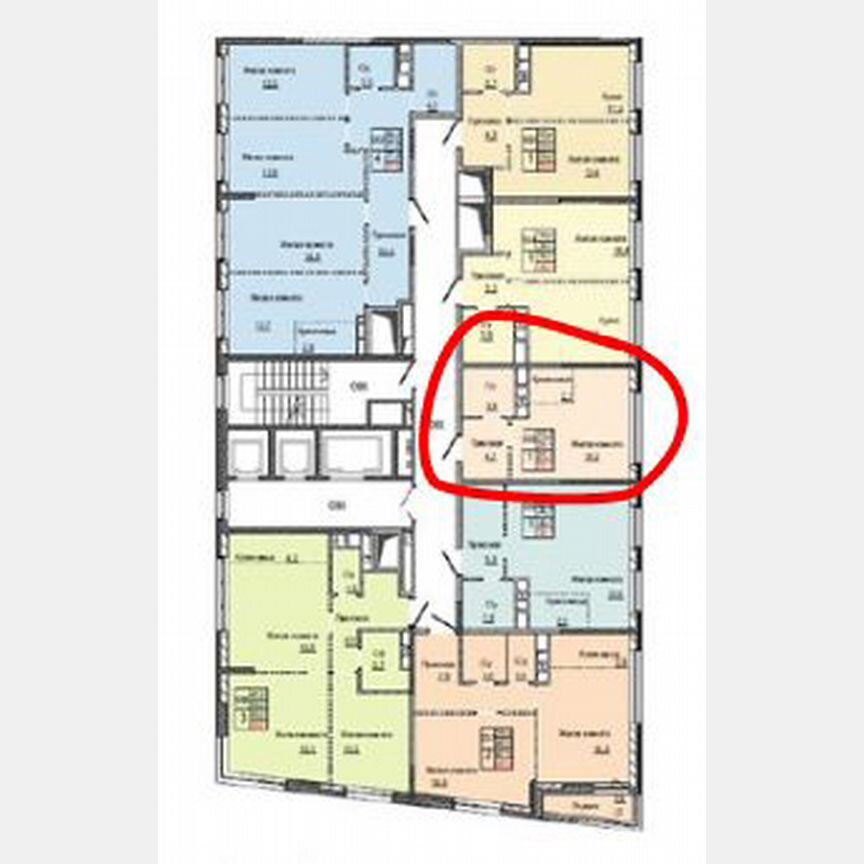 Квартира-студия, 25,1 м², 5/19 эт.