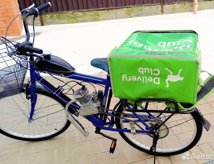 Велосипед с бензиновым мотором