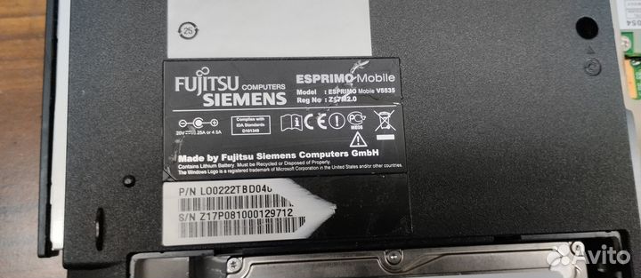 Ноутбук fujitsu siemens