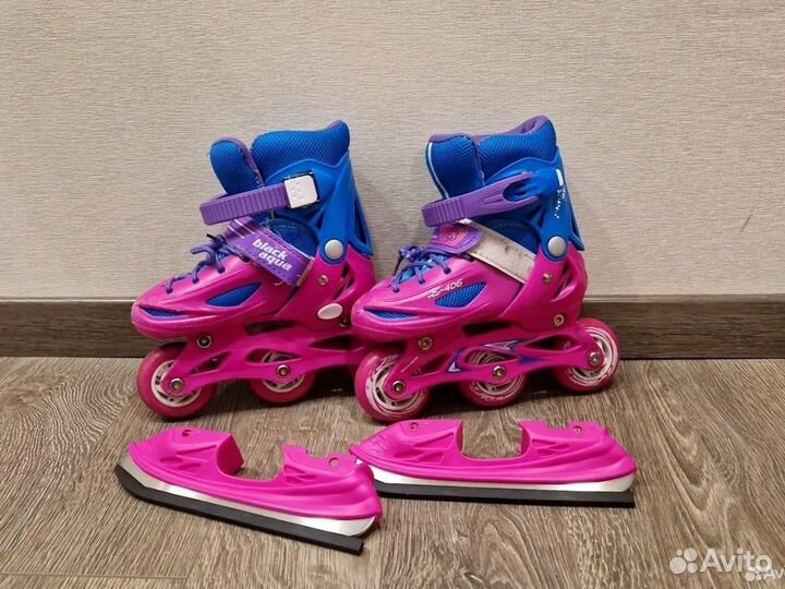Ледовые коньки ролики детские раздвижные 26-29 XS