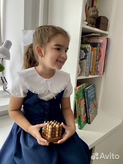 Воротничок детский белый на завязках для школы