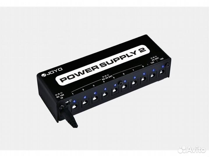 Joyo JP-02 Блок питания для педалей эффектов, 8х9В