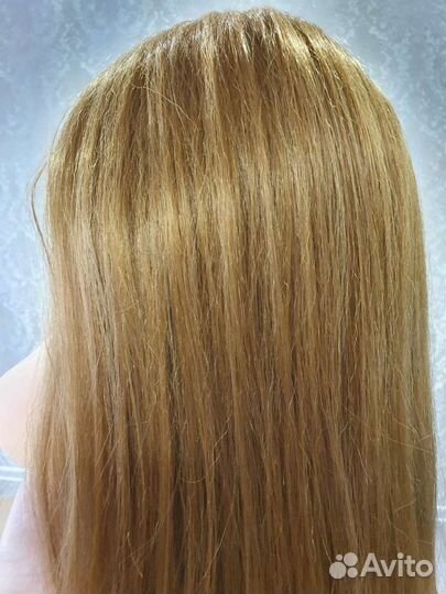 Голова для причёсок, натуральные волосы 40