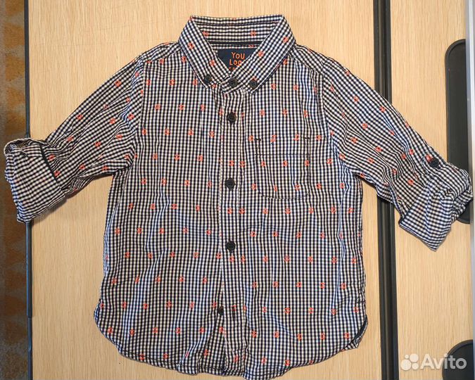 Рубашка mothercare для мальчика 12-18 месяцев