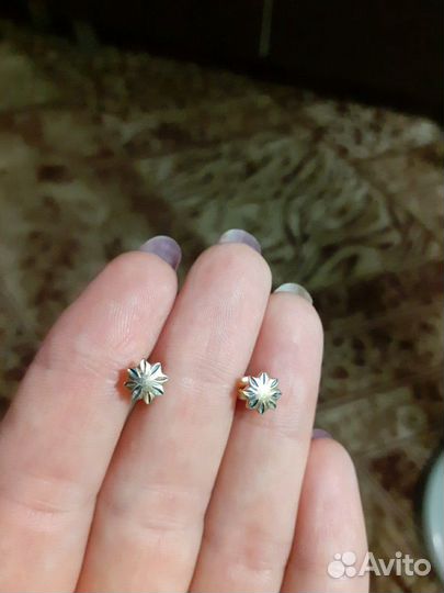 Золотые серьги для девочки