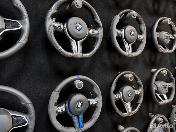 Рули BMW F серии. Строчка, подогрев, карбон Арт П149187459