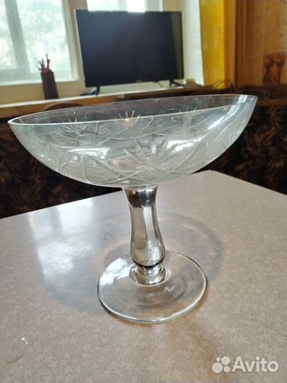 Ваза для фруктов на ножке СССР