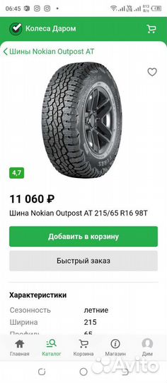 Nokian Tyres Outpost AT 215/65 R16