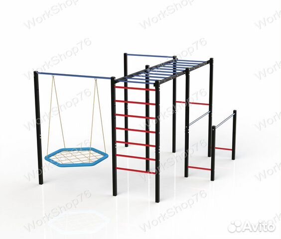 Спортивная площадка воркаут брусья турник рукоход