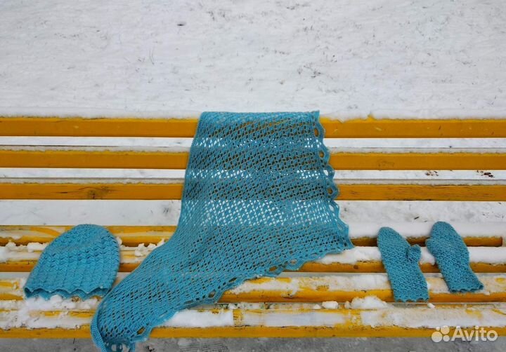 Вязаный комплект из п/ш с мохером