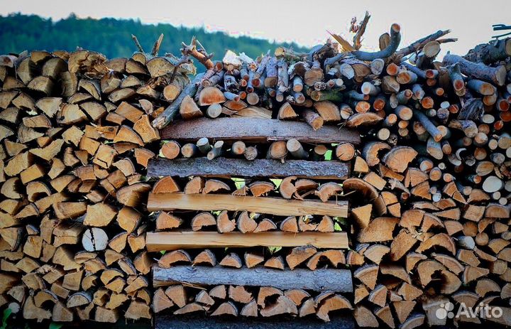 Дрова березовые наколотые