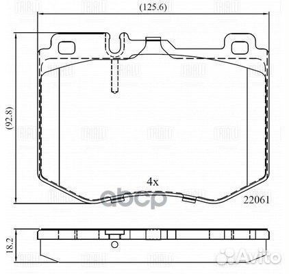 Колодки тормозные mercedes W205/W213/GLC(X253) 14