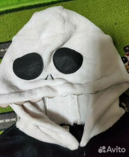 2шт кигуруми скелет костюм на хэллоуин