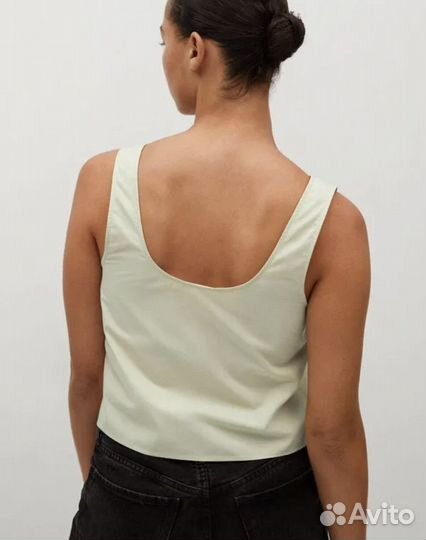 Топ mango голубой