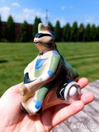 Дракон-байкер Гжель