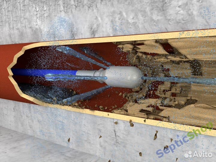 Прочистка канализации, устранение засора