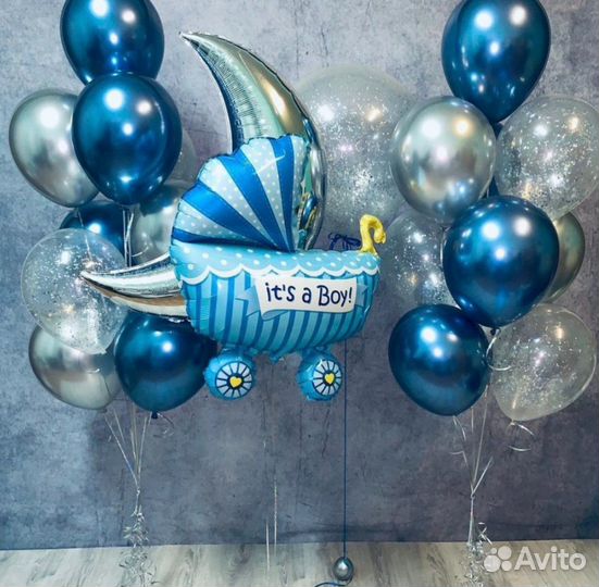 Гелиевые шарики на выписку