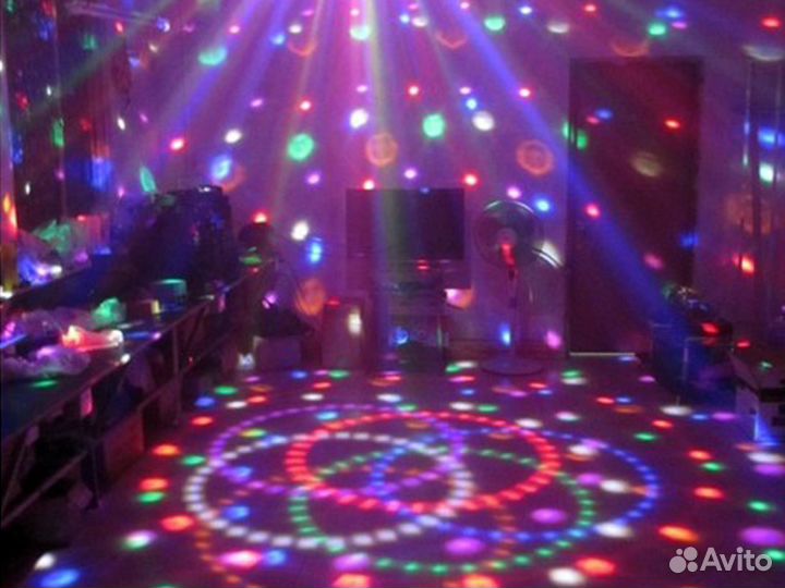 Светодиодный диско шар светильник разноцветный