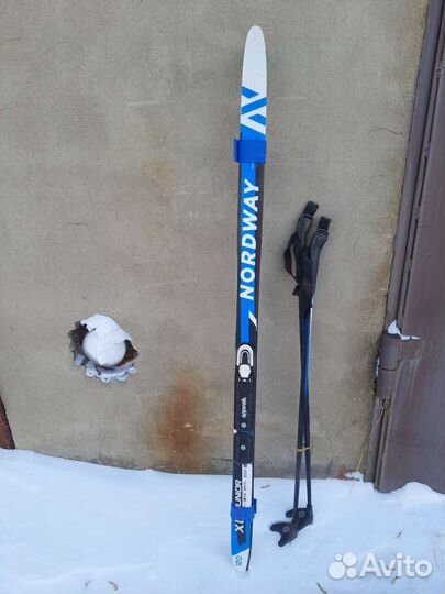 Лыжи беговые детские 120 в комплекте с креплениями