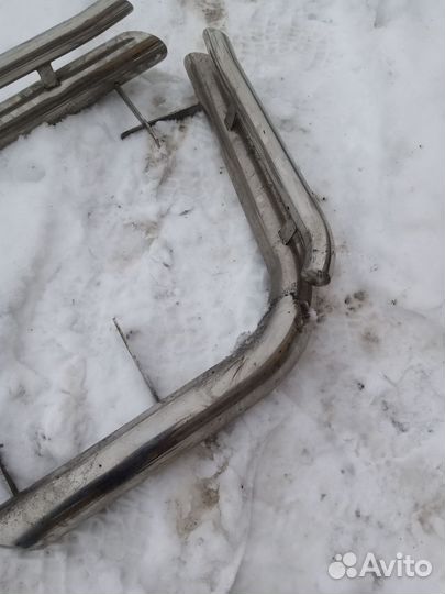 Защита заднего бампера крузак 100