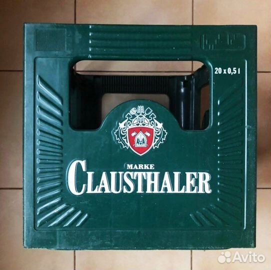 Ящик для пива Clausthaler - бутылки пиво Германия