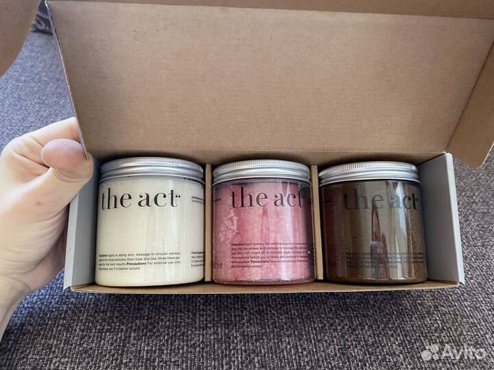 Набор скрабов The act новый подарок
