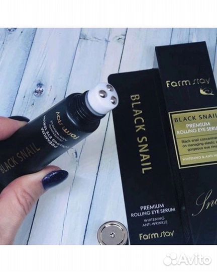 FarmStay, Сыворотка для век, Black Snail 25 мл