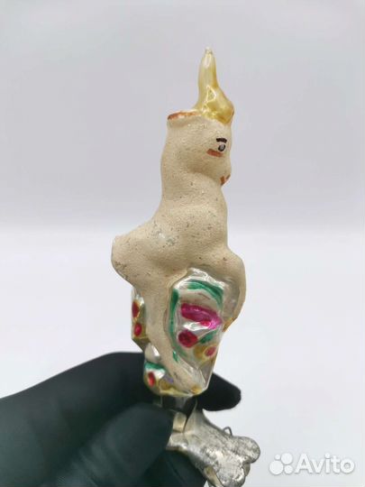 Ёлочная игрушка Золотое копытце на прищепке СССР