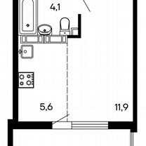 Квартира-студия, 27,5 м², 5/10 эт.