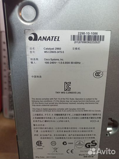 Коммутатор Cisco WS-C2960S-24TS-S