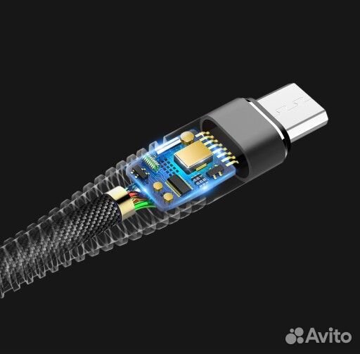 Кабель micro USB - USB (3м, Красный и Серый, 2 шт)