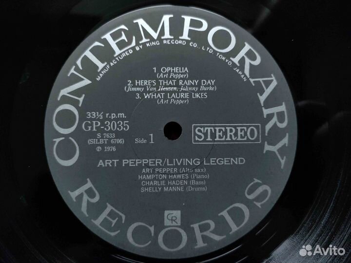 Art Pepper – Living Legend – Japan 1976 OBI