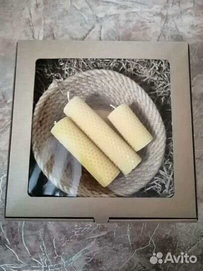 Свечи ручной работы в подарочной упаковке