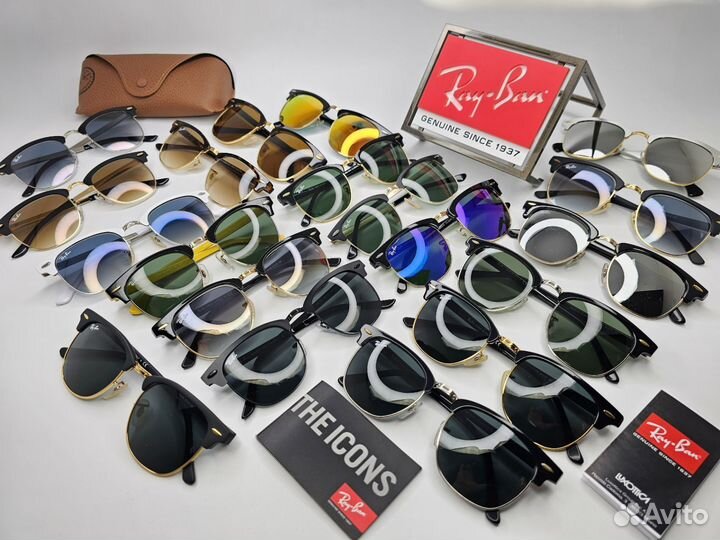 Очки Ray Ban 3016 Clubmaster Polarized Стекло