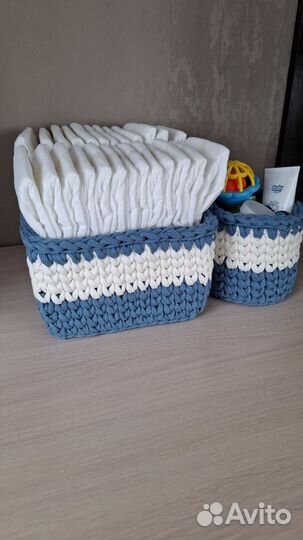 Вязаные корзинки набор