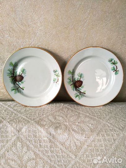 Набор столов. тарелки сервиз с шишками богдановичи