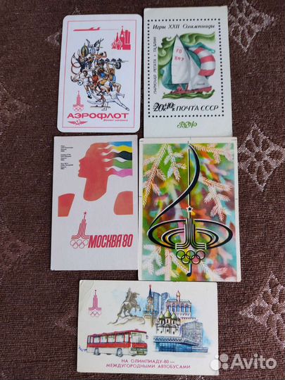 Календарики Олимпиада-80 (мишка и другие)