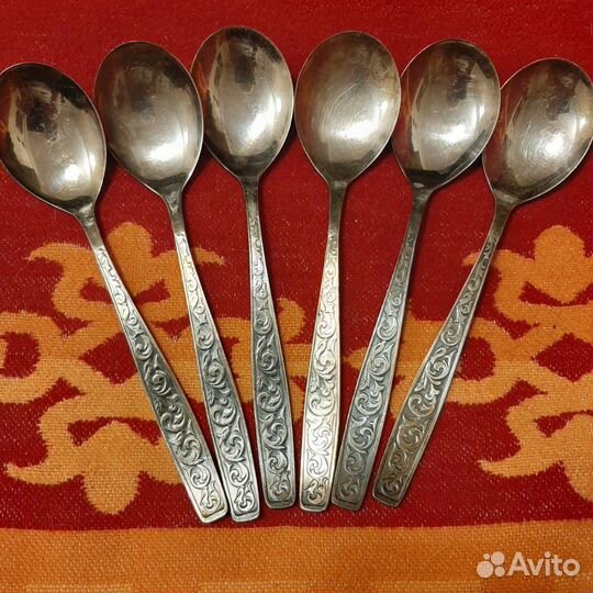 Ложки чайные и столовые.мельхиор.ссср