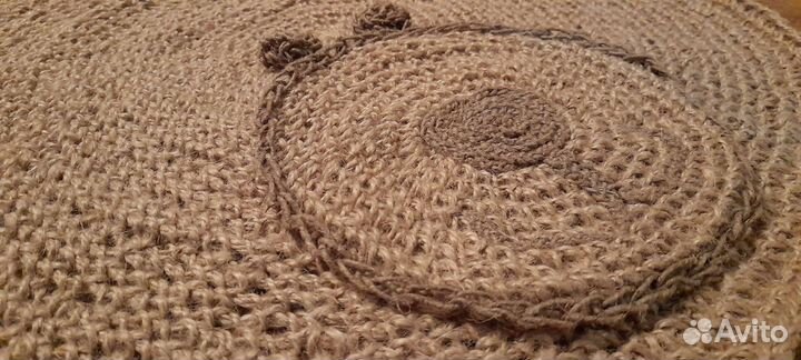 Ковёр из джута. Ручная работа