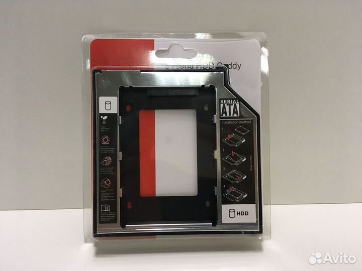 Салазки для HDD SSD 9.5 mm, переходник вместо DVD